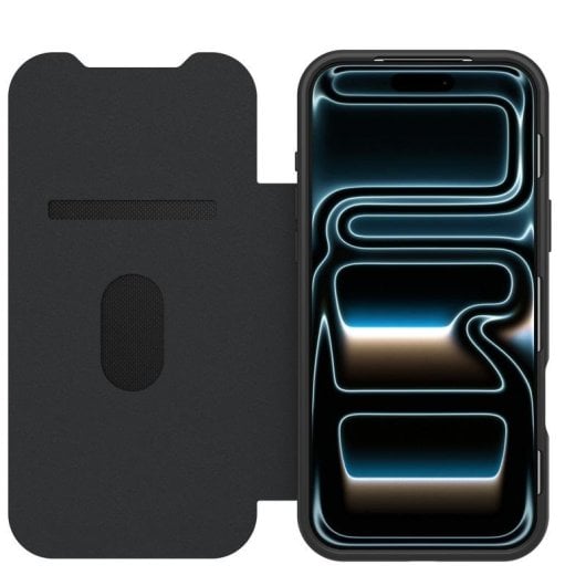 Funda pour mobile OtterBox React Folio MagSafe Ultra-mince Noire Transparente pour iPhone 17 Pro Max