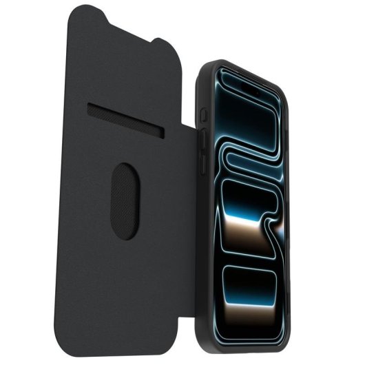 Funda pour mobile OtterBox React Folio MagSafe Ultra-mince Noire Transparente pour iPhone 17 Pro Max