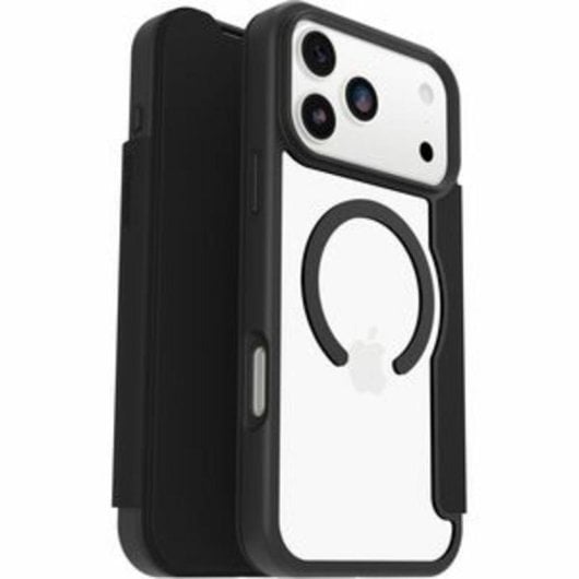 Funda pour mobile OtterBox React Folio MagSafe Ultra-mince Noire Transparente pour iPhone 17 Pro Max