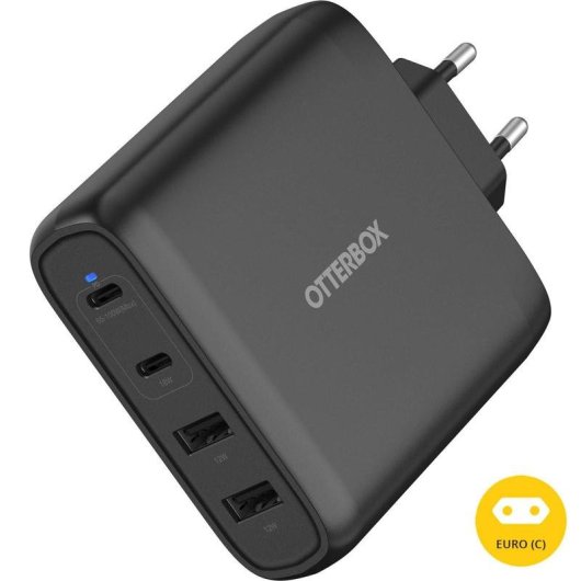 Caricatore OtterBox 78-81343 100W GaN 2xUSB-C 2xUSB-A Nero