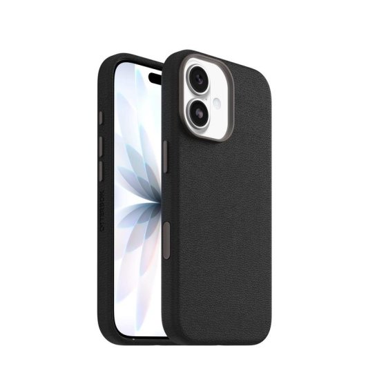 Funda para móvil OtterBox Symmetry Cactus Leather Cover case Piel Negra MagSafe para iPhone 17