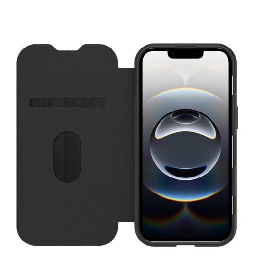 Funda pour mobile OtterBox React Folio transparente noire MagSafe pour iPhone 17e 16e 15 14 13
