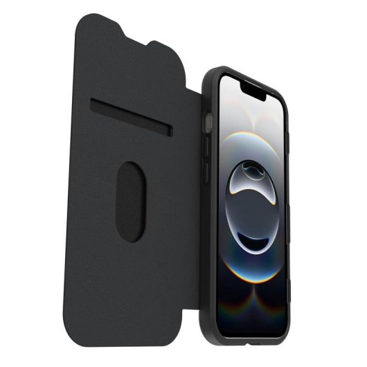 Funda pour mobile OtterBox React Folio transparente noire MagSafe pour iPhone 17e 16e 15 14 13