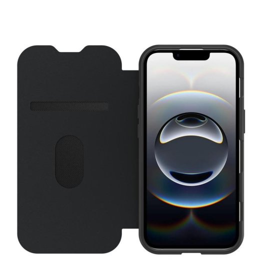 Funda pour mobile OtterBox React Folio transparente noire MagSafe pour iPhone 17e 16e 15 14 13