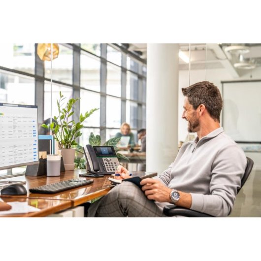 Telefone IP HP Poly Edge E550 5" IPS Bluetooth Wi-Fi PoE