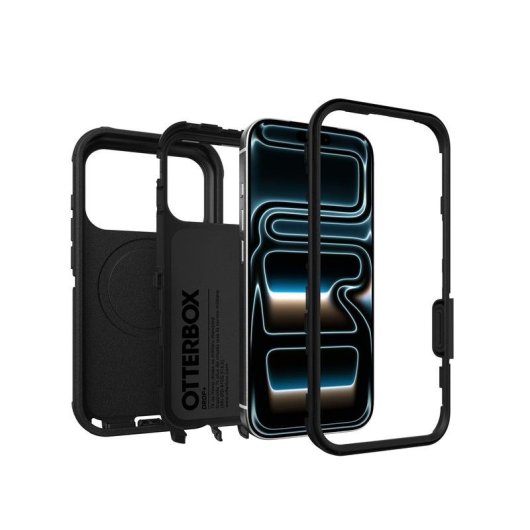 Funda für Handy OtterBox Defender Pro MagSafe Cover Polycarbonat Schwarz für iPhone 17 Pro