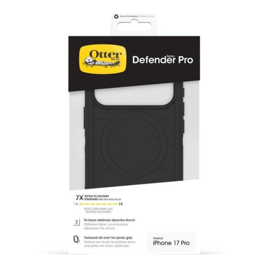 Funda für Handy OtterBox Defender Pro MagSafe Cover Polycarbonat Schwarz für iPhone 17 Pro