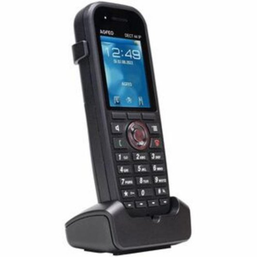 Telefone AGFEO DECT 44 IP Preto Sem Fios Ecrã TFT 2 polegadas