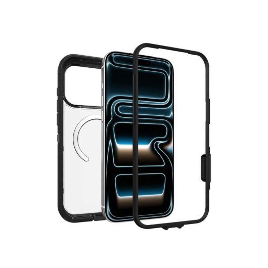 Funda für Handy OtterBox Defender Pro XT Cover Polycarbonat Schwarz Transparent für iPhone 17 Pro Max