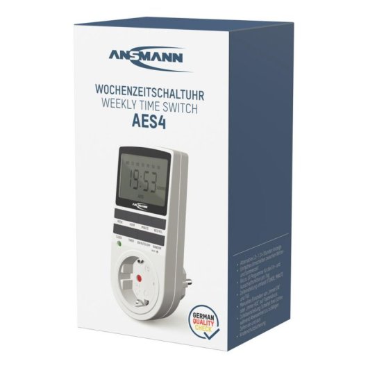 Programador Ansmann 1260-0006 Branco Digital LCD 3680W IP20