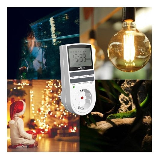 Programador Ansmann 1260-0006 Branco Digital LCD 3680W IP20