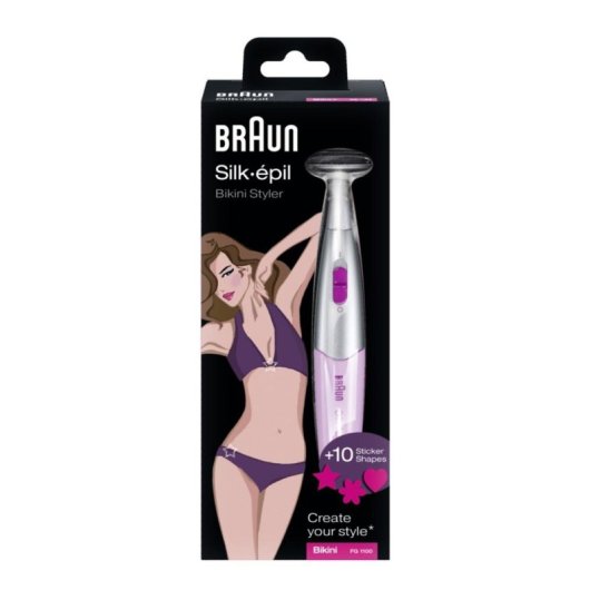 Rasoir Électrique Femme Braun Silk-épil Bikini Styler FG1100 sans Fil 2 Têtes