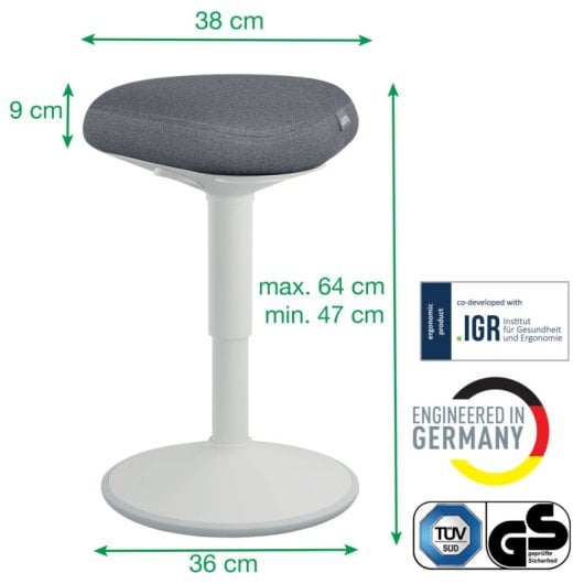 Taburete Leitz Ergo Active Altura Regulable Ergonómico