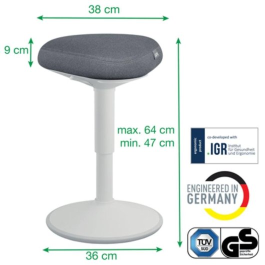 Taburete Leitz Ergo Active Altura Regulable Ergonómico