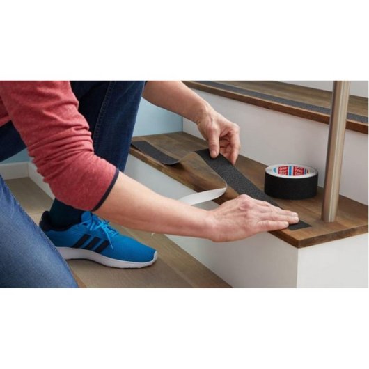 Cinta antideslizante para baño Tesa 55587-02 Adultos Negro 25 mm