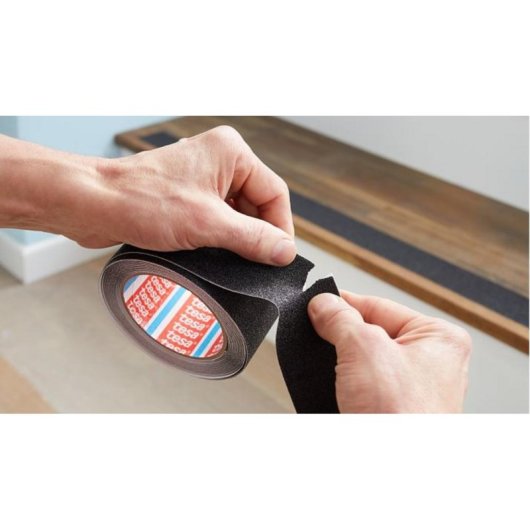 Cinta antideslizante para baño Tesa 55587-02 Adultos Negro 25 mm