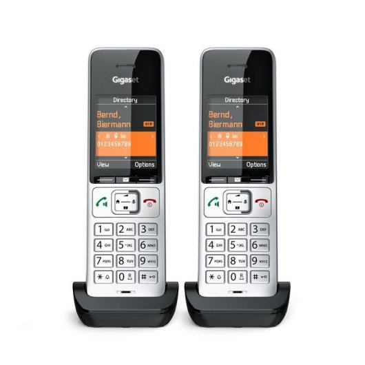 Telefon Gigaset COMFORT 500HX duo DECT analog Lautsprecher 200 Kontakte