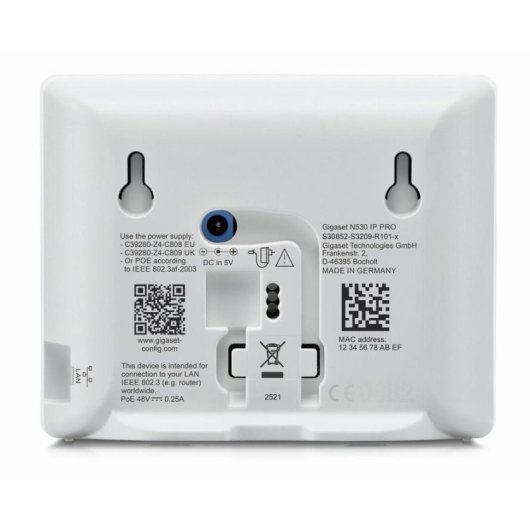 Estación base DECT Gigaset N530 IP PRO con seguridad HTTPS y PoE