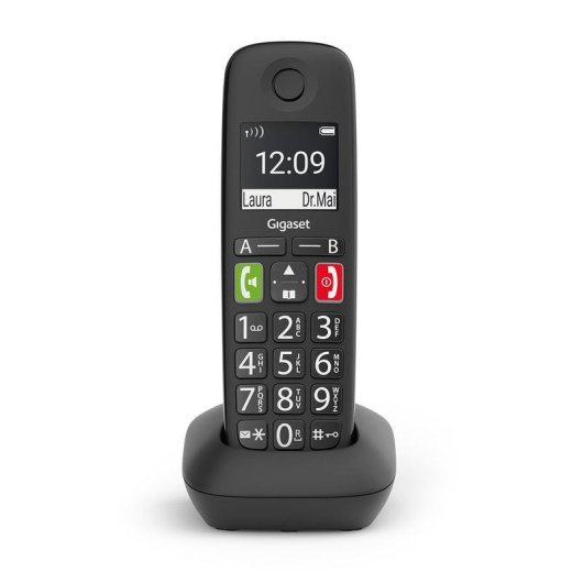 Téléphone Gigaset E290HX Sans Fil DECT Haut-parleur 150 Contacts Noir