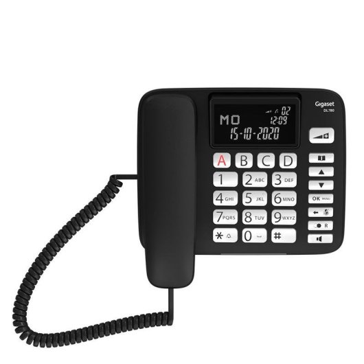 Téléphone Gigaset DL780 Plus DECT Analogique Sans Fil Haut-parleur Noir