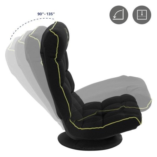 Silla de suelo gaming ML Design Giratorio 360° Ajustable Plegable