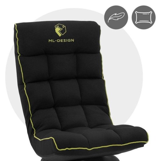 Silla de suelo gaming ML Design Giratorio 360° Ajustable Plegable