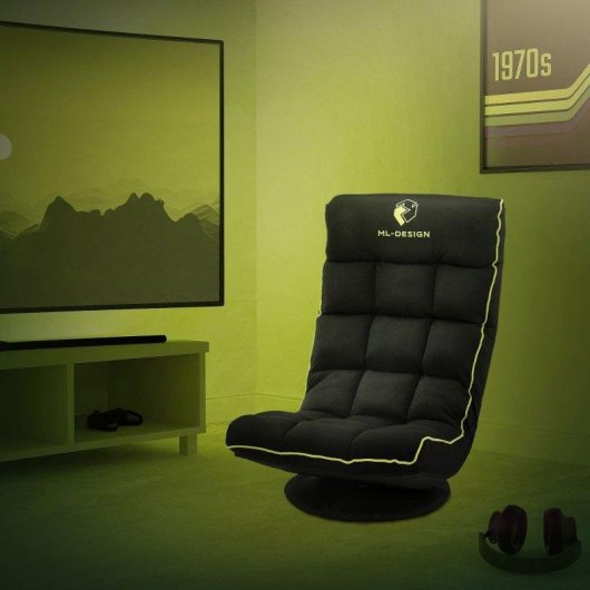 Silla de suelo gaming ML Design Giratorio 360° Ajustable Plegable