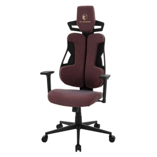 Silla Gaming Ergonómica ML Design Rojo con Reposacabezas y Reposabrazos