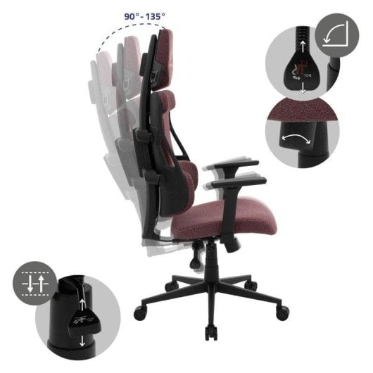 Silla Gaming Ergonómica ML Design Rojo con Reposacabezas y Reposabrazos