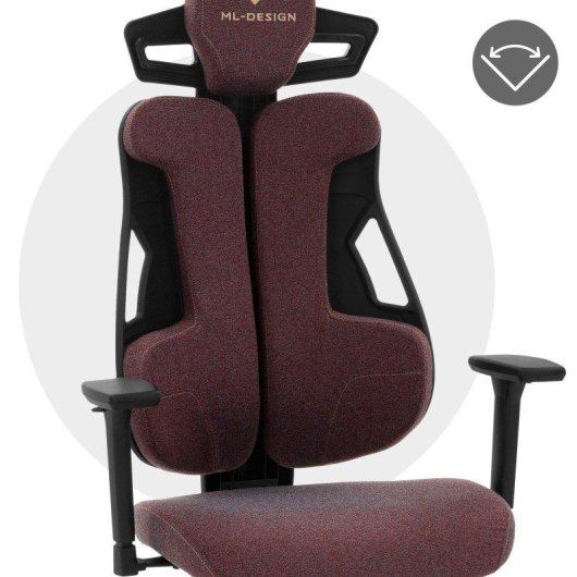 Silla Gaming Ergonómica ML Design Rojo con Reposacabezas y Reposabrazos
