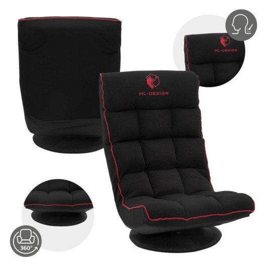 Silla de suelo gaming ML Design Giratoria 360° Ajustable Ergonómica
