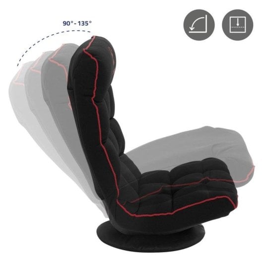 Silla de suelo gaming ML Design Giratoria 360° Ajustable Ergonómica