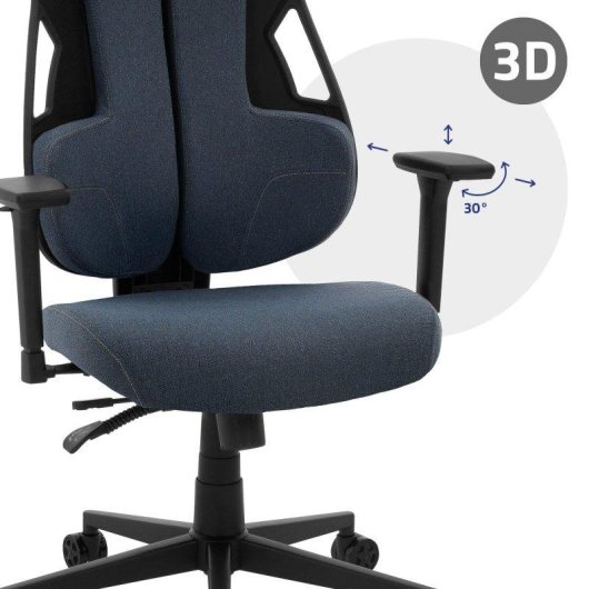 Silla Gaming ML Design Ergonómica Azul con Reposacabezas y Reposabrazos