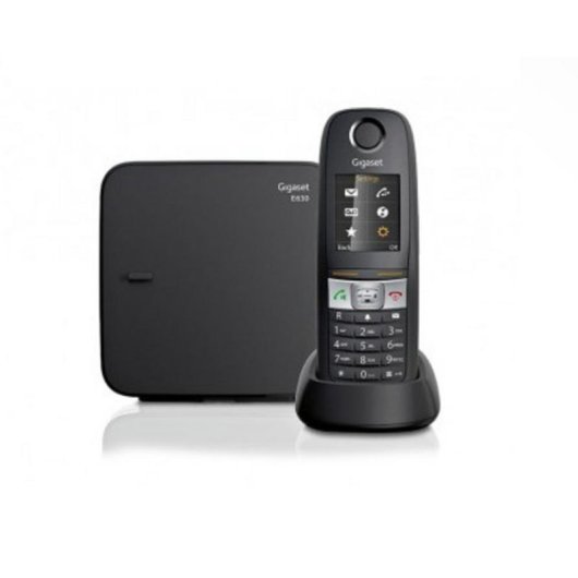 Telefone Gigaset E630 DECT Preto Altifalante 200 contactos