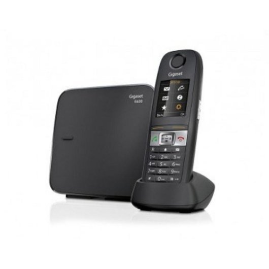 Telefone Gigaset E630 DECT Preto Altifalante 200 contactos