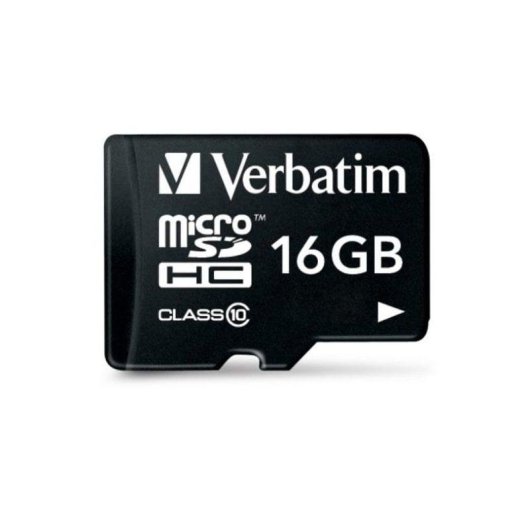 Carte MicroSDHC Verbatim Premium 16 GB Classe 10 10 MB/s Noire