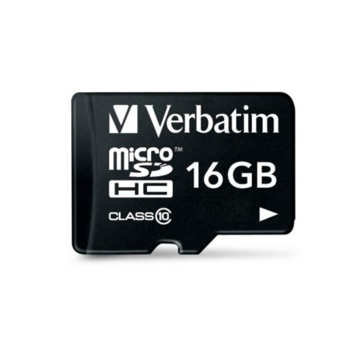 Carte MicroSDHC Verbatim Premium 16 GB Classe 10 10 MB/s Noire