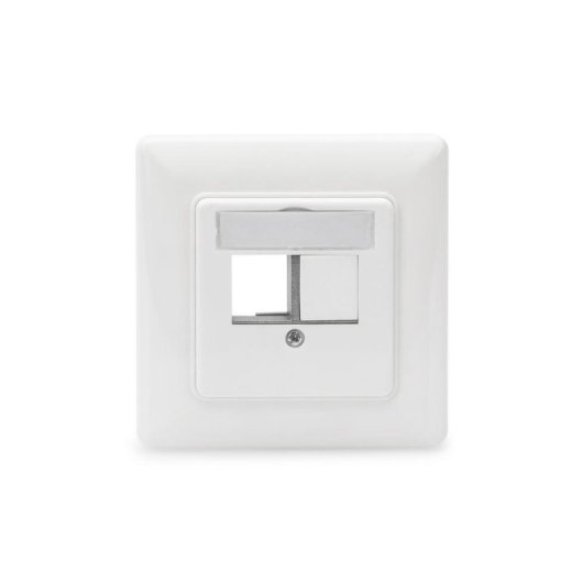 Frontplatte Digitus Keystone RJ-45 weiß flach Cat6a ABS