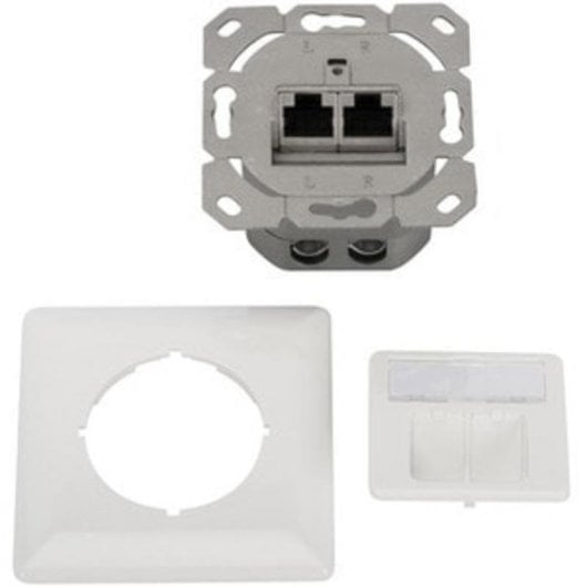 Digitus Netzwerkdose CAT 6A EA Unterputz 2x RJ-45 geschirmt weiß Hochgeschwindigkeit