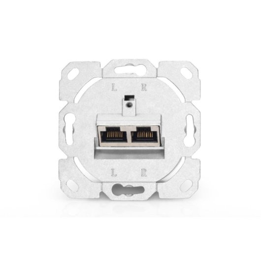 Digitus Netzwerkdose CAT 6A EA Unterputz 2x RJ-45 geschirmt weiß Hochgeschwindigkeit