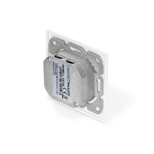 Digitus Netzwerkdose CAT 6A EA Unterputz 2x RJ-45 geschirmt weiß Hochgeschwindigkeit