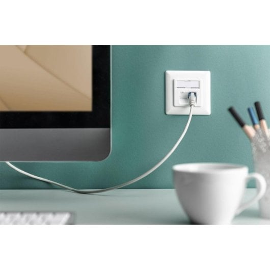 Digitus Netzwerkdose CAT 6A EA Unterputz 2x RJ-45 geschirmt weiß Hochgeschwindigkeit