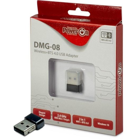 Tarjeta de Red Intertech DMG-08 USB 150 Mbit/s Wi-Fi 4 Bluetooth WLAN