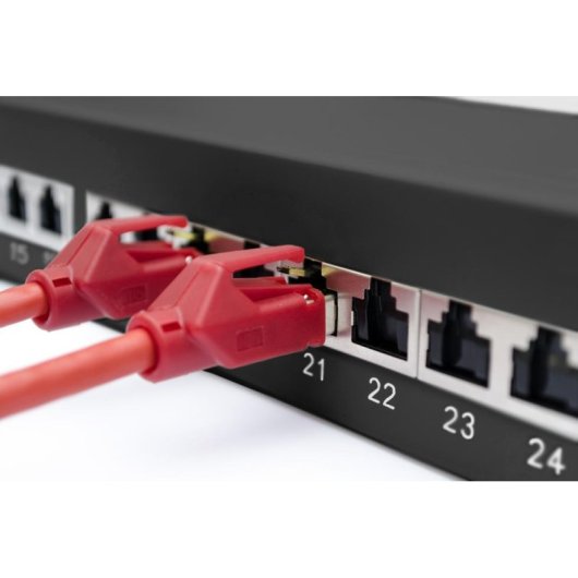 Painel de patch Digitus DN-91624S-EA 24 portas Cat6A blindado 1U