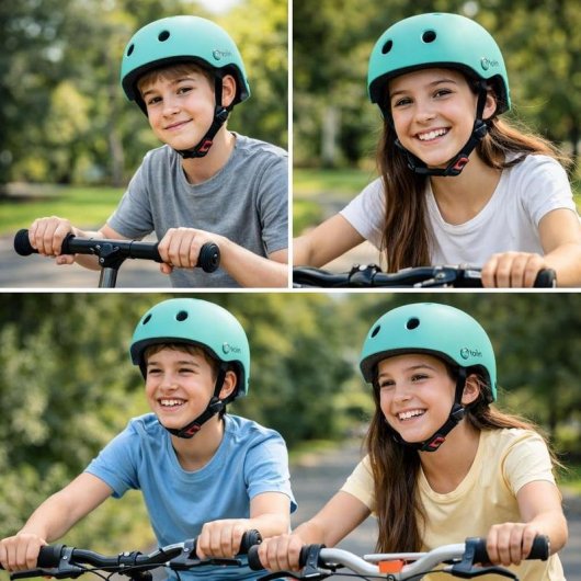 Casco Infantil Youin Ajustable Mint para Bicicleta y Patinete Talla M