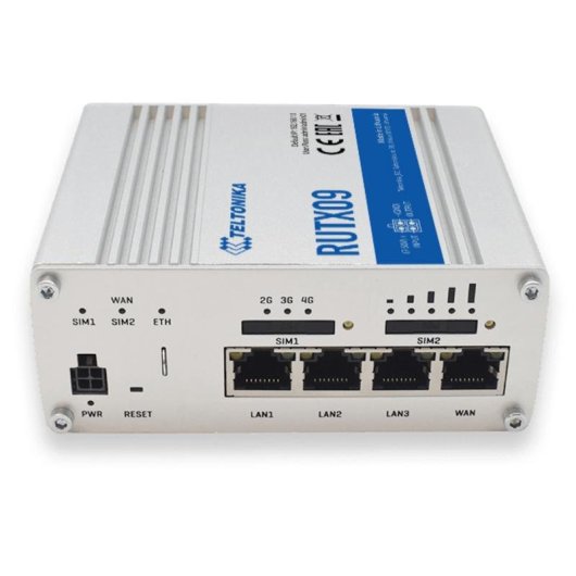 Router Teltonika RUTX09 Ethernet WAN 4G LTE 1Gbps Aluminium SIM
