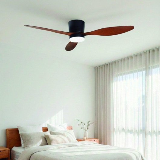 Ventilador de Techo Orbegozo CP 167132 30W 6 Velocidades Mando a Distancia con Luz LED Silencioso Función Invierno