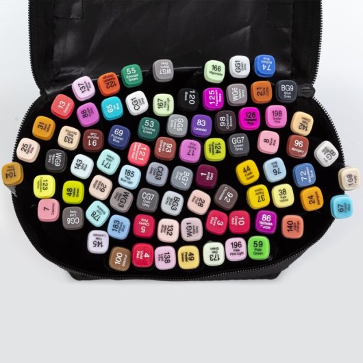 Set De 80 Rotuladores En Colores Variados. Doble Punta: Fina Y Ancha En El Mismo Rotulador.