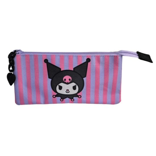 Porta-tudo Kuromi Triple Poliéster Forrado Alta Qualidade