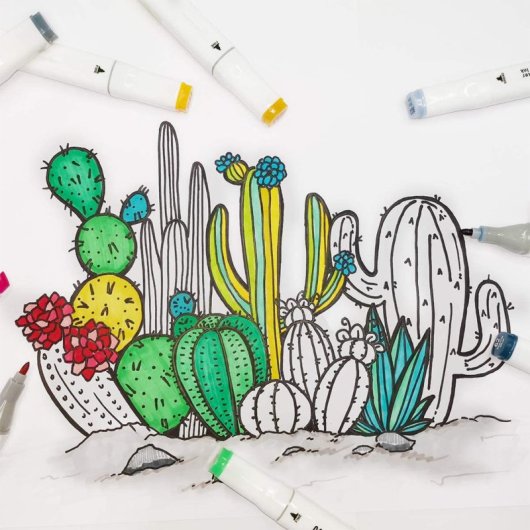 Set De 204 Rotuladores En Colores Variados. Doble Punta: Fina Y Ancha En El Mismo Rotulador.